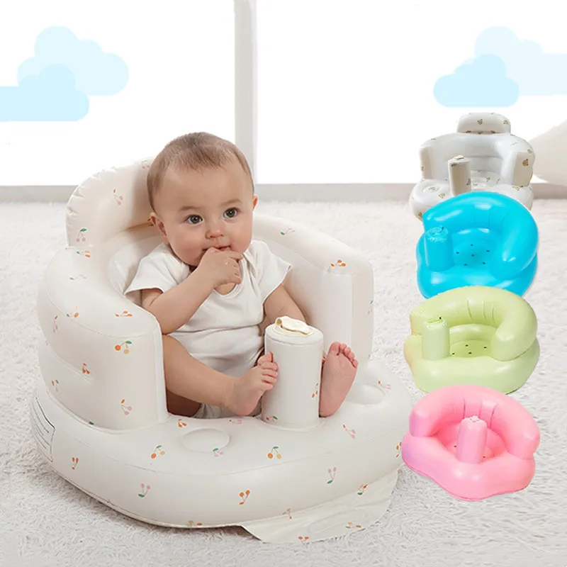 Baby Inflatable Seat for Babies 6-36 Months Built in Air Pump Infant Back Support Sofa Chair for Sitting Up Toddler Floor Seater