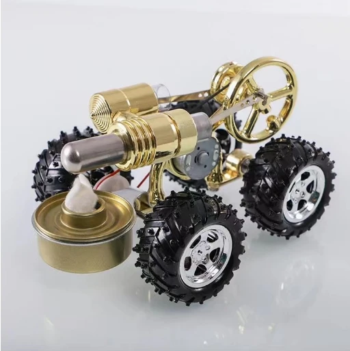 

Metal Stirling Car Engine Motor Physics Experimental Toy Gifts Retro Metal Science Technology Toy Props for Kids