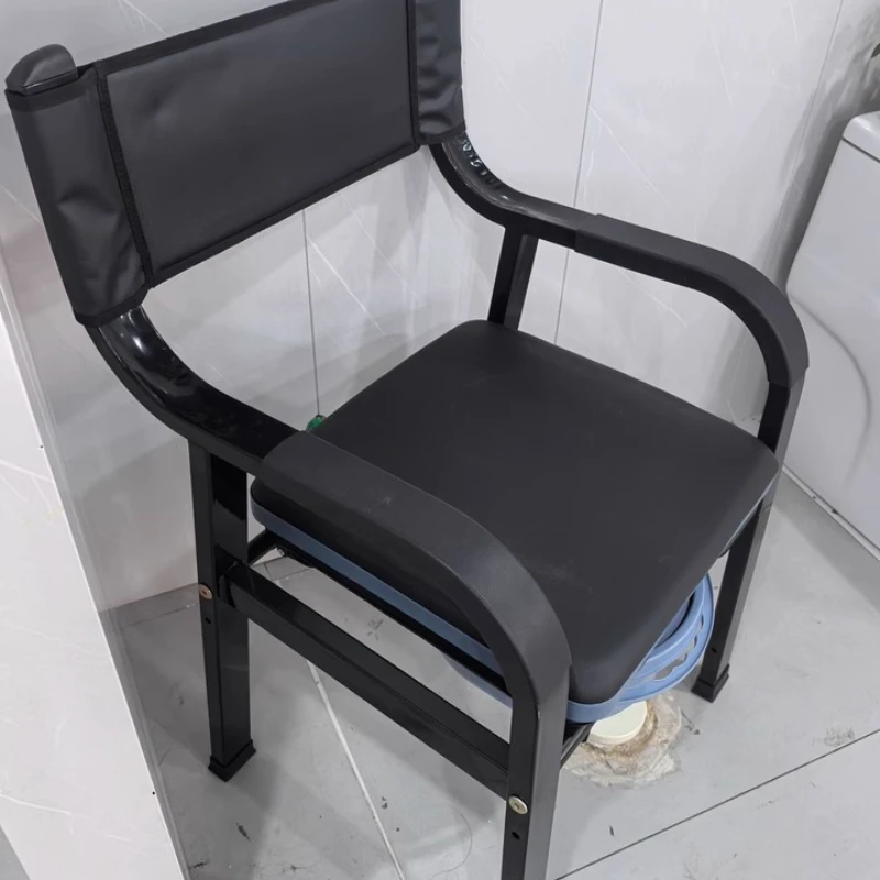Portable Commode Chair for Elderly Sturdy Bedside Mobility Toilet Stool Height Bathroom Safety Seat Senior Home Care Essential
