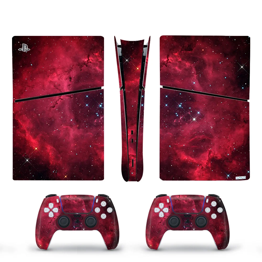Виниловая наклейка на кожу для PS5 Slim, защитный чехол для цифровой консоли, 2 шт., контроллер, геймпад для PS5, тонкие аксессуары
