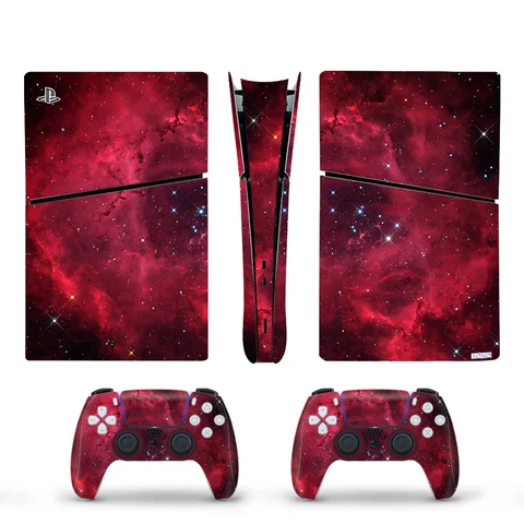 Dekal Vinyl Skinnklistermärke För PS5 Slim Digital Konsol Skyddande Skinnfodral 2PC Kontroller Gamepad För PS5 Slim Tillbehör 10 best sales PS5 Digital Skin - №9