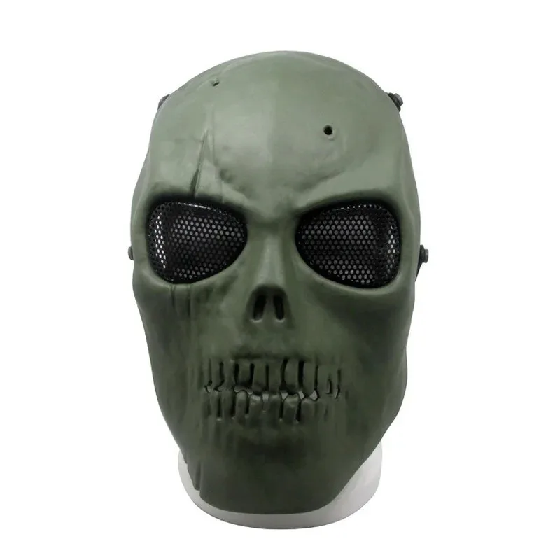 DY20Skull Masker Lapangan Luar Ruangan Horor Thriller Cosplay Tengkorak Masker Kreatif Masker Airsoft Tengkorak Masker Pelindung Penuh Tengkorak Militer