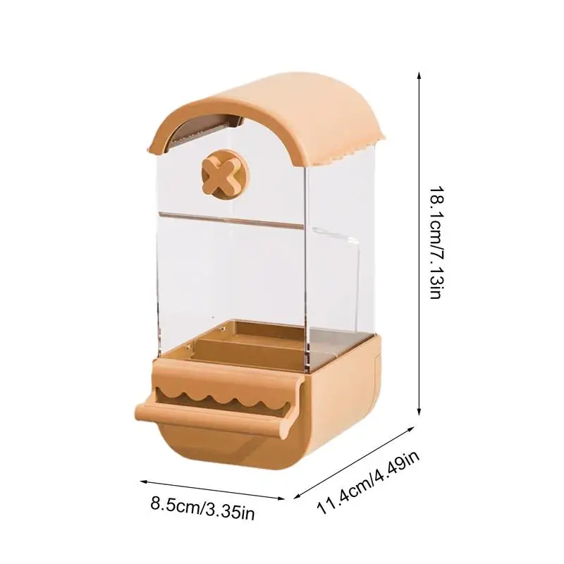 Bird Feeder For Cage Transparent High Quality Automatic Bird Hanging Container Cage Accessories and supply For Busy People