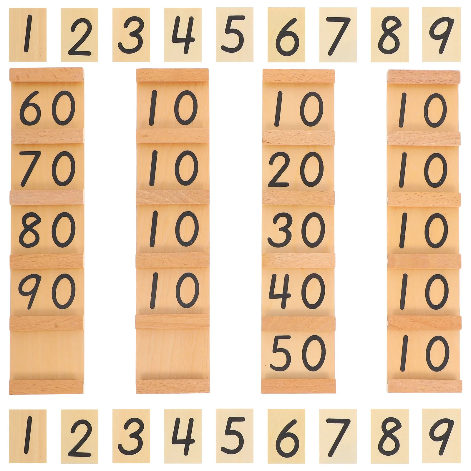 

1Pcs Montessori Wood Math Teaching Aid Teens Board Color Beads Bar Early Childhood Educational Preschool Arithmetic