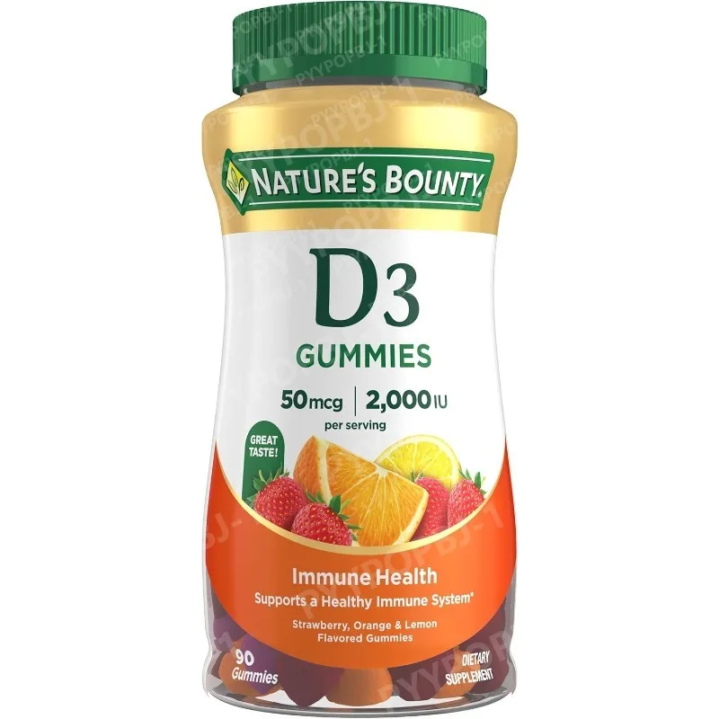 

Жевательные витамины Nature's Bounty D3, поддержка иммунитета, 50 мкг (2000 МЕ), вкус «смешанные фрукты», 90 жевательных таблеток