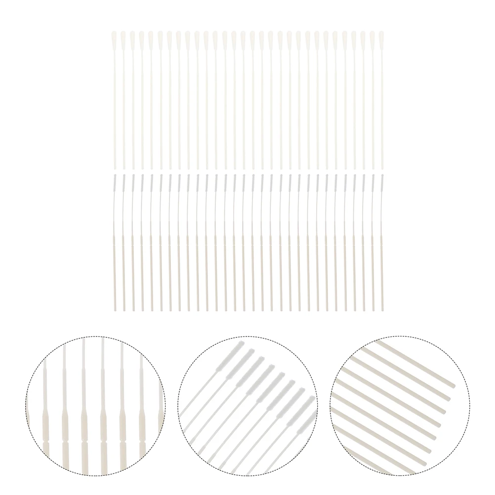60 Pcs Nasal Swabs and Pharyngeal Disposable Pharynx Flocking Throat Mouth Medical Flocked