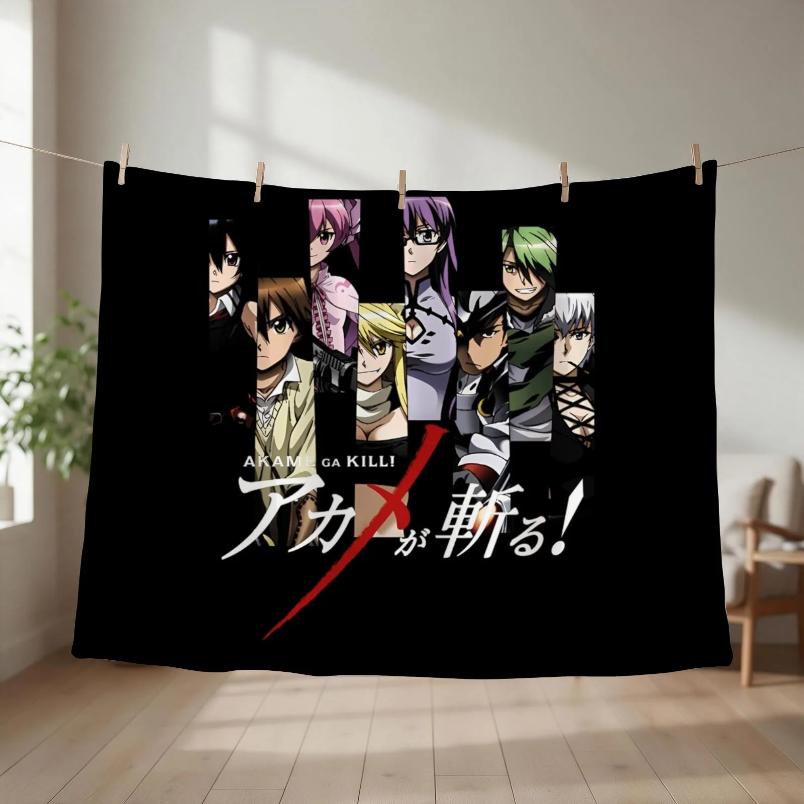 akame ga kill Throw Blanket Flannel Fabric cosplay anime Decorative Sofa funny gift Blankets