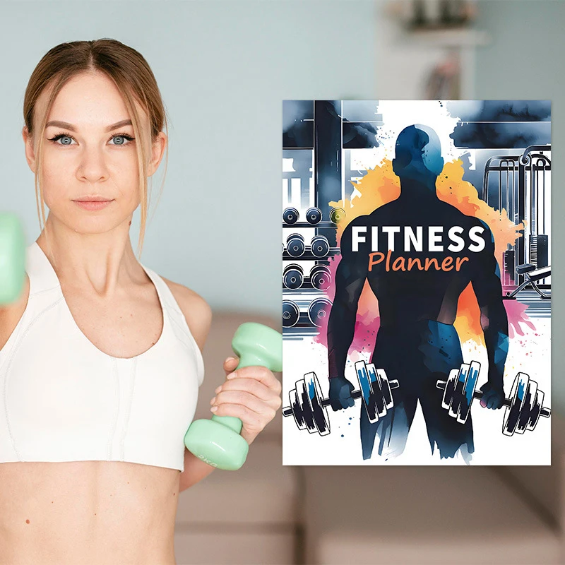 Fitness Planner Notebook การจัดการเวลา วางแผนออกกําลังกาย เหมาะสําหรับผู้ที่ชื่นชอบการออกกําลังกาย การฝึกสุขภาพและประสิทธิภาพ