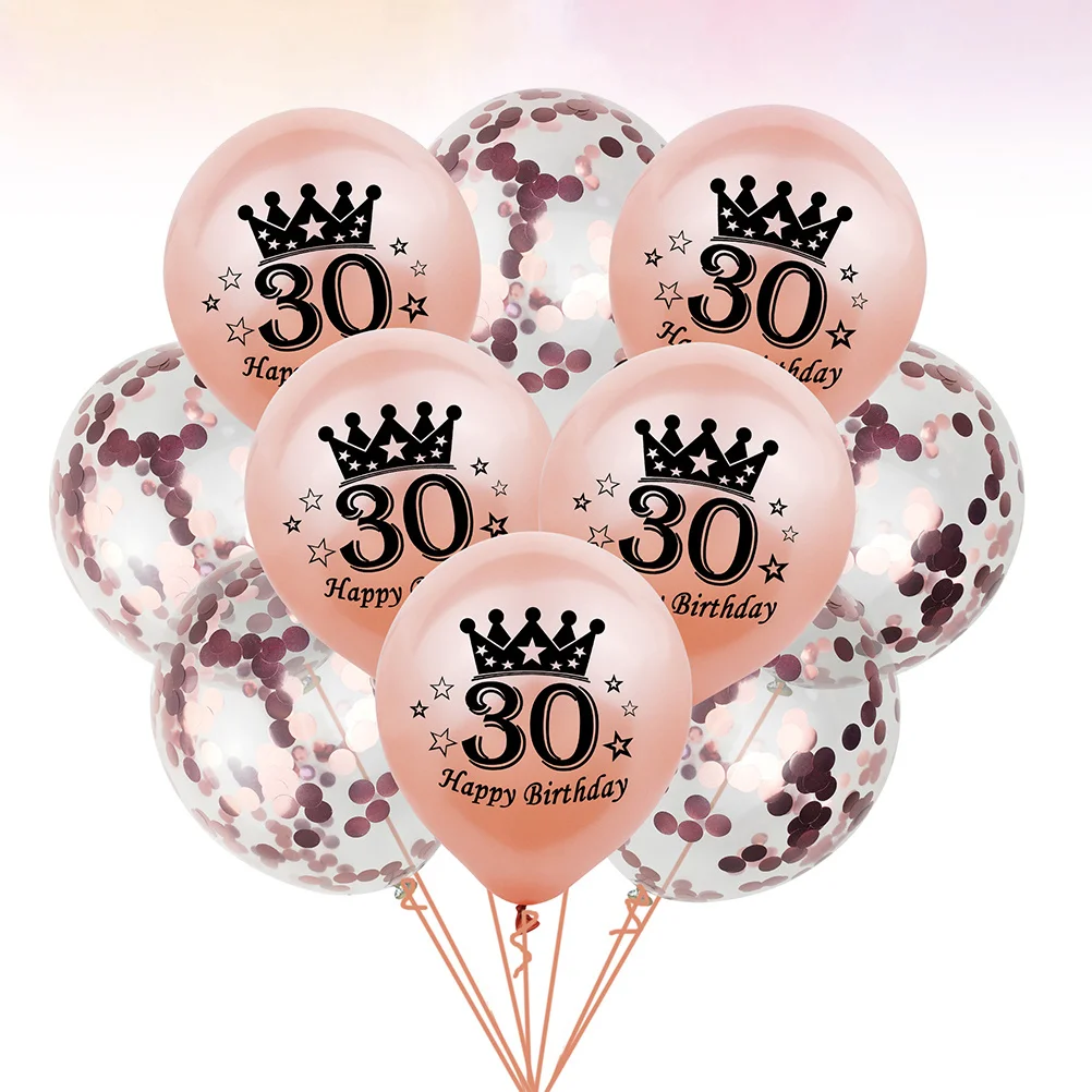 

20pcs 30Cm Rose Gold Balloon Set Sequins Birthday Party Decorations For Home Bar Club Event Photography Props Birthday Balloons