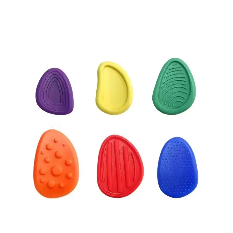 Silicone Sensory Fidget Stone, Stress Relief Tactile Pad, Soft Multi-texture Worry Stone for Office Travel