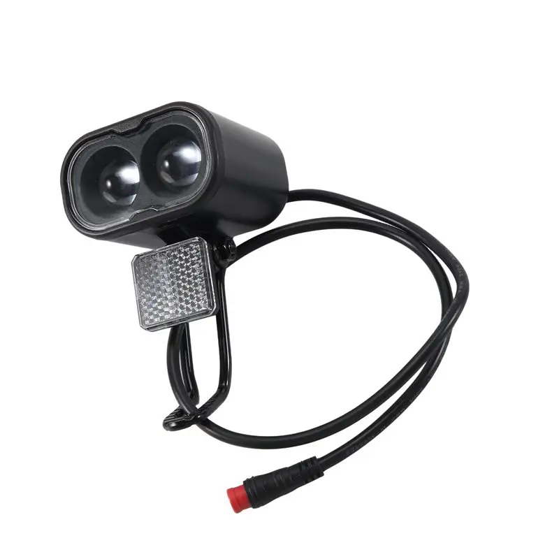 NEW HOT In Stock-Bicycle Lithium Battery Headlight 12-48V 2Pins Waterproof Plug Front Lamp Mountain Road Bike Cycling Accessorie