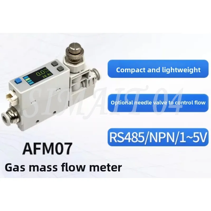 Mini Digital Gas Flow Meter Series Air Mass Sensor with 1-5V Output Signal Air Nitrogen Oxygen Carbon Dioxide Argon Gas