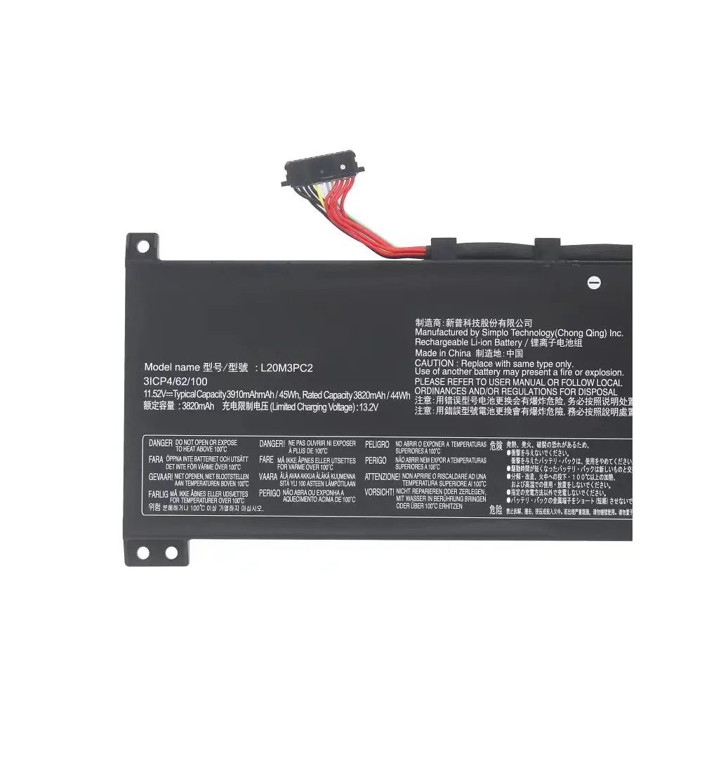 

11,52 В 45 Втч L20M3PC2 L20C3PC2 Аккумулятор для ноутбука Lenovo ideapad Gaming 3 15ACH6 15IHU6 82K1 82K2 L20L3PC2 L20D3PC2