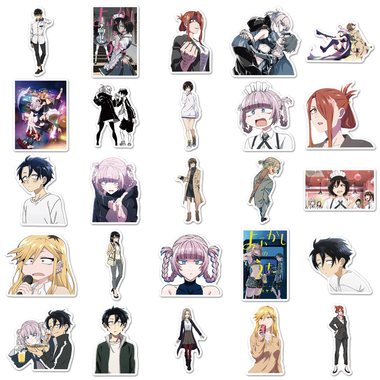 50pcs Anime Call of the Night Graffiti Personalized Cartoon Japanese Decor Stickers for Fridge, Phone & Laptop