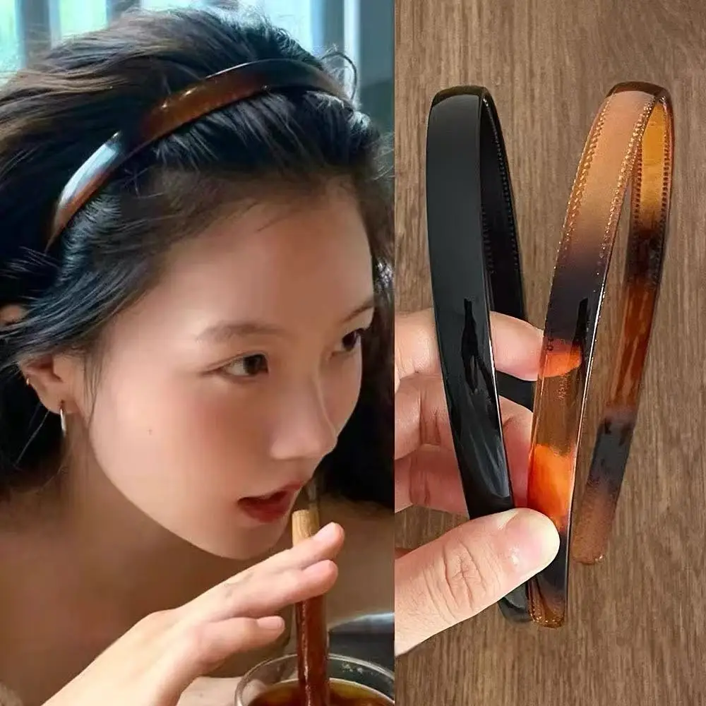 1 diademas acrílicas para el cabello para mujer, estilos de concha de tortuga, antideslizantes, elegantes para uso diario, fiesta, accesorios para el cabello de inspiración vintage