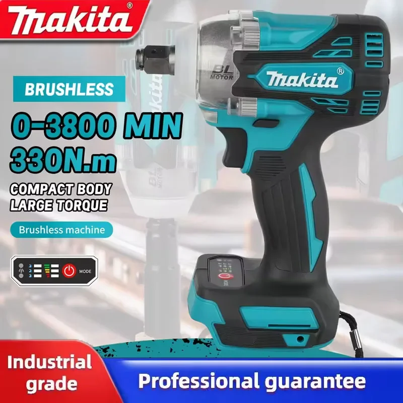 Makita DTW300 18V Akku-Schlagschrauber 330N·m Drehmoment Bürstenloser Motor 0-3800RPM für Autoreifenreparatur & Schraubwerkzeuge