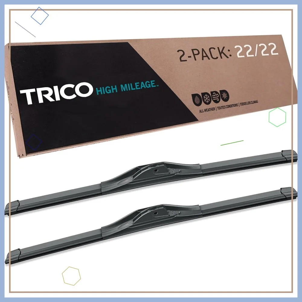 

22 Inch High Performance Windshield Wiper Blades, Pack of 2 - Compatible with Select Truck and SUV Models