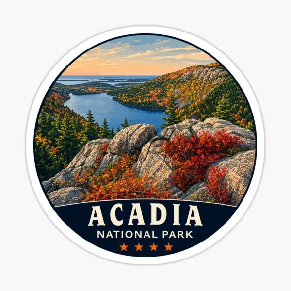 ACADIA NATIONAL PARK Maine Coast Sticker Self Adhesive Car Truck Van Bumper Window Laptop Cup Wall Camping Car Stuff Accessory