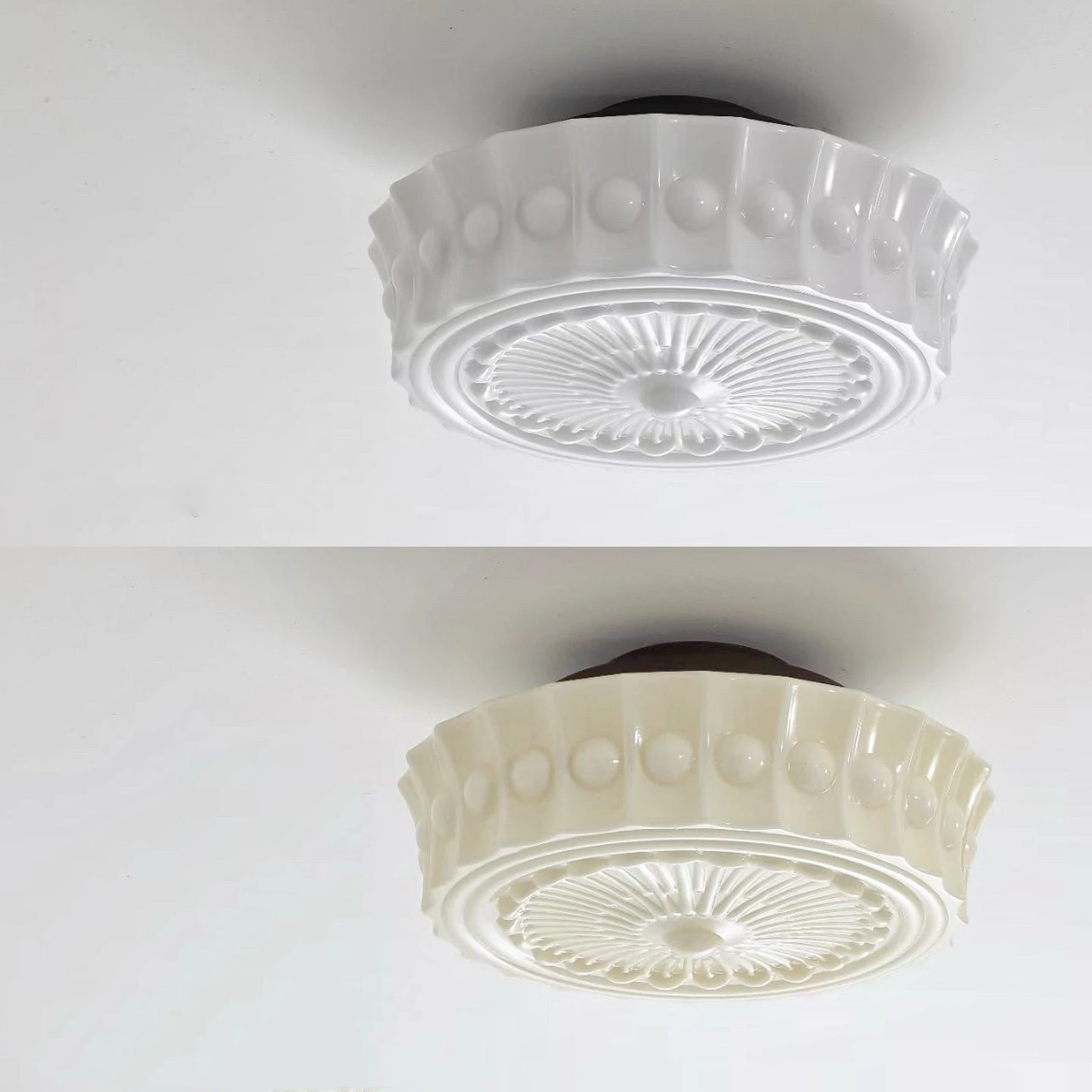 Lâmpada de teto de vidro com lâmpada E27 Downlight montado em superfície para quarto e sala de estar