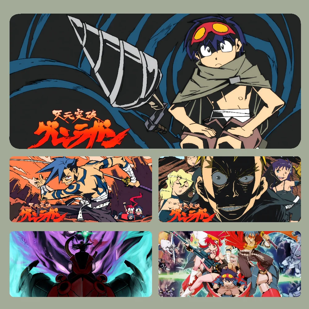 G-Gurren L-Lagann Mousepad Large Computer Gaming Accessories MousePads Desk Mats Anti-slip Laptop Soft Mouse Pad