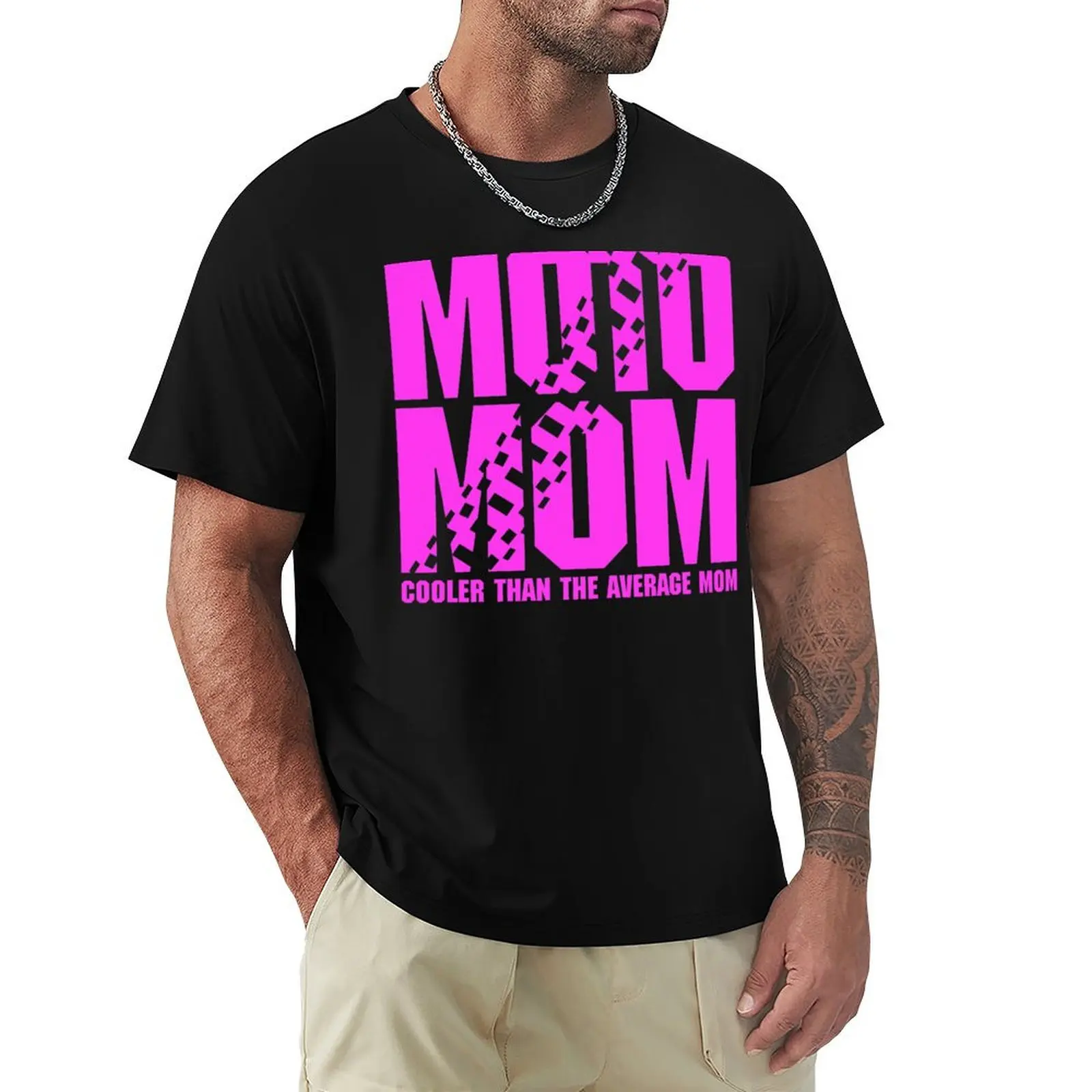 Moto Mom Hoodie Cooler Than The Average Mom T-Shirt Casual Fashion Print Tee Top
