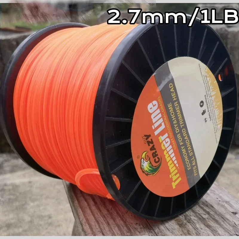 Pentagrama Trimmer Cabeça Corda de Náilon Linha de Corte para Aparador de Grama Rolo Corda de Grama Linha Cortador de Grama Acessórios 2.7 mm x 100m