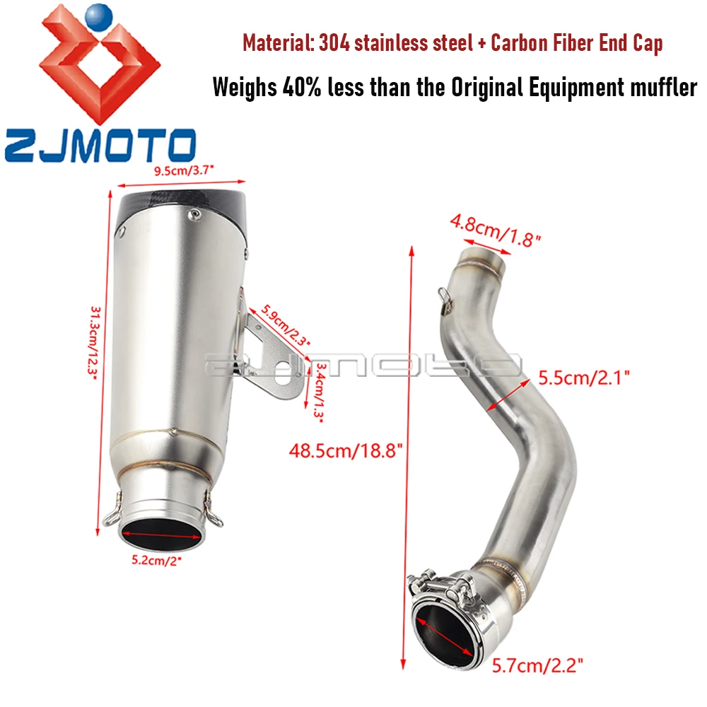 Motorcycle Muffler Exhaust Pipe System Noise Reducer Muffler Tip Link Tube For Harley Pan America 1250 RA1250S RA1250 2021-2023