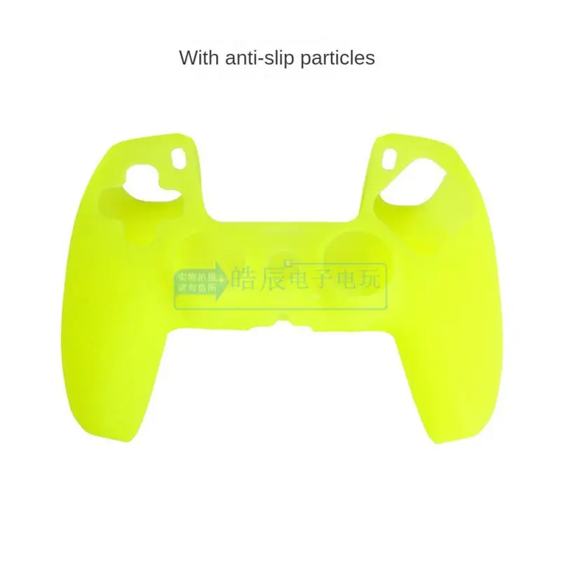 Rutschfeste, besetzte Wasserdruck-Gummi-Silikonhülle für PS5 Dualsense Controller mit Daumengriffen x2