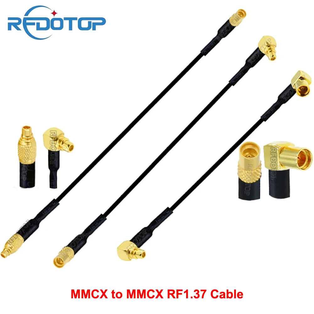 Image of MMCX 50 Ω RF Jumper Pigtail RFΦ1.37 Kabel MMCX auf MMCX Stecker Buchse Crimp RF1.37 Koaxialkabel MMCX-MMCX Verlängerungskabel