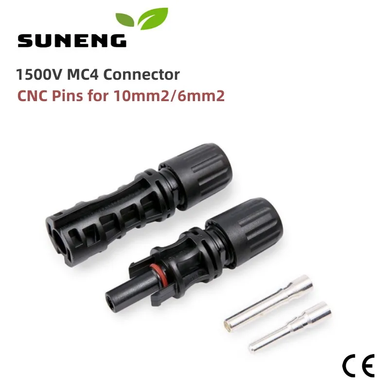 High Quality TUV Qpproved 1500V Solar Connector For 10mm 8AWG 6MM2 10AWG With CNC 45A/55APV Cable UV Resistant Male Female Plug