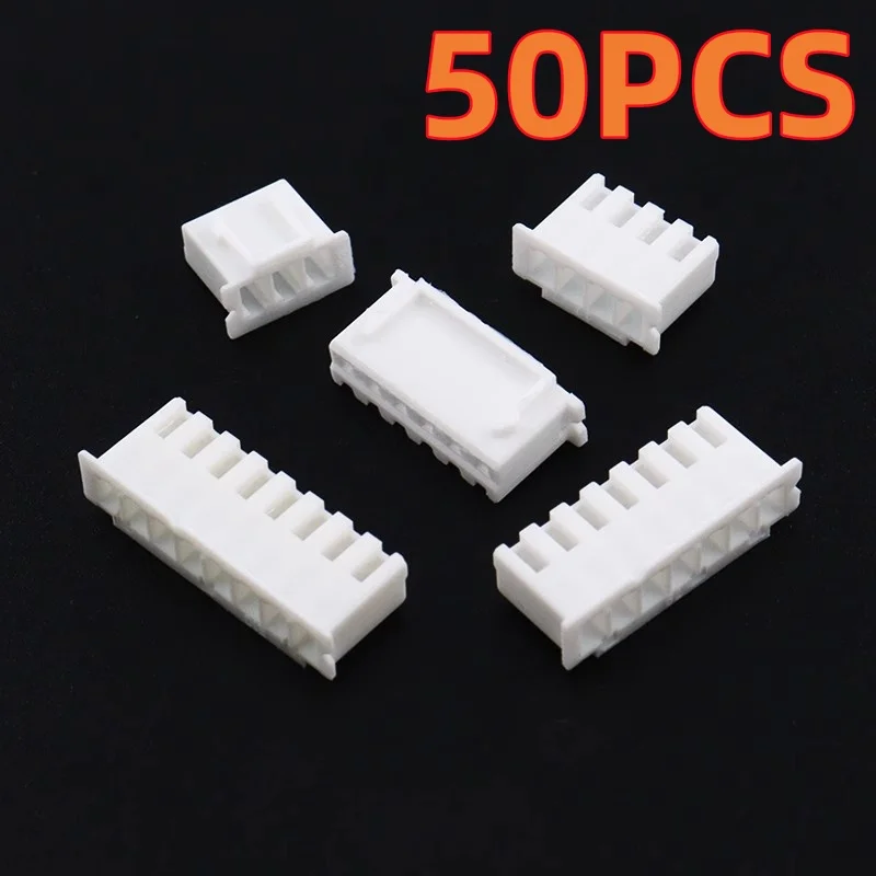 XH2.54mm Male Shell Rubber Plug Terminal Connector 2/3/4/5/6/7/8/10/11/12P for Electronics
