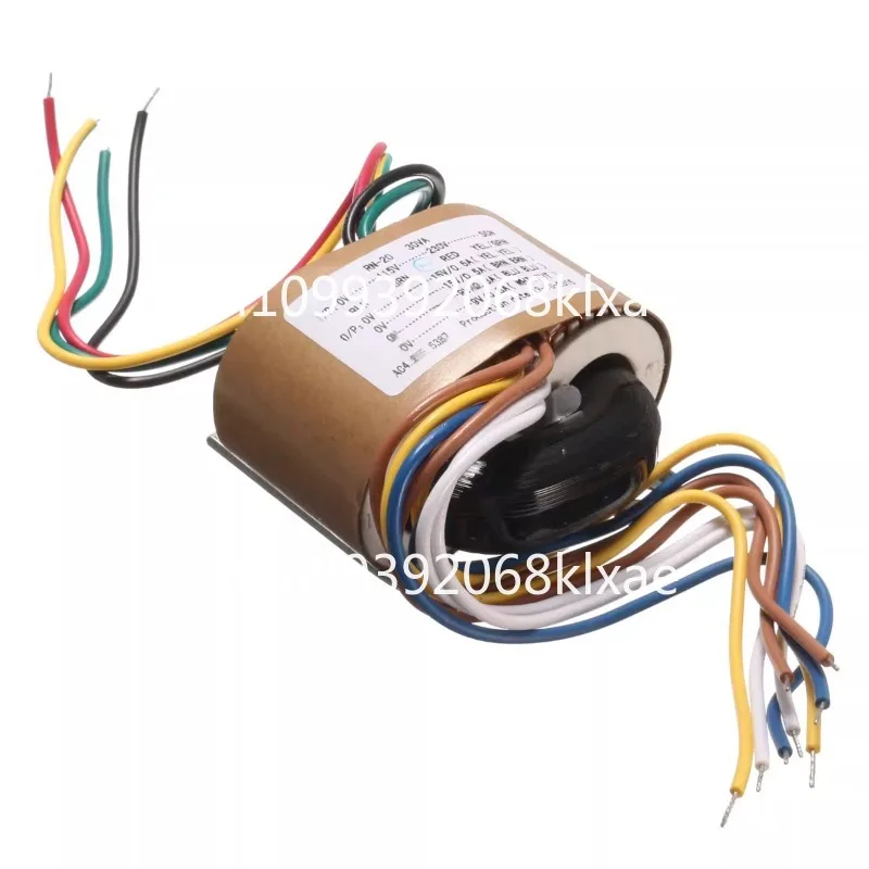 R type power transformer 30W double 15V + double 9V R cow primary 0-115V-230V transformer, copper wire