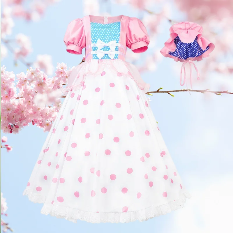 

Anime The Shepherdess Cosplay Costume Pink Princess Dress with Hat Full Set for Women Girls Role Play Outfit Theme Party
