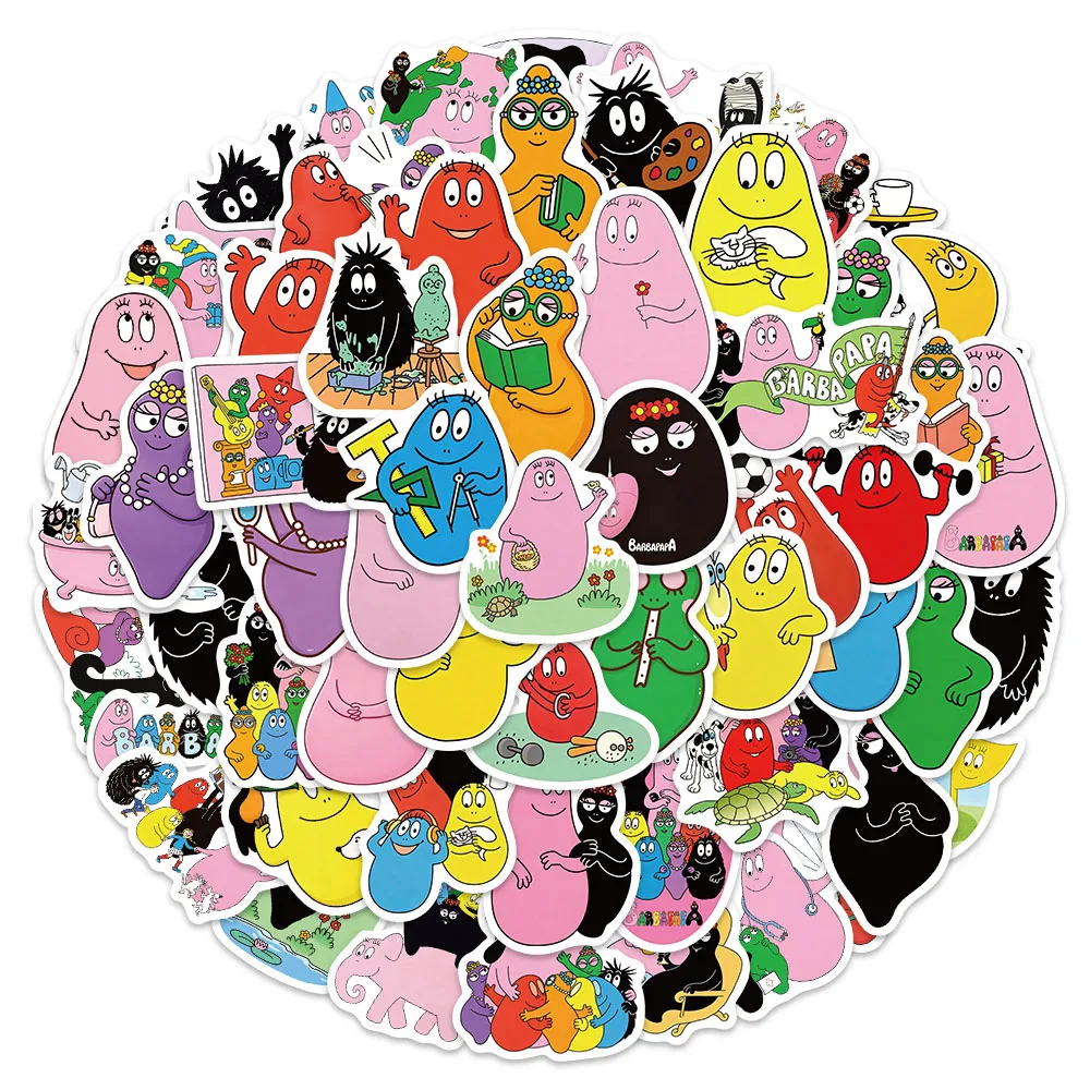 60PCS Creative German Animation Funny and Fun Handwritten Materials, Phone Cases, Laptops, Luggage Decoration Stickers