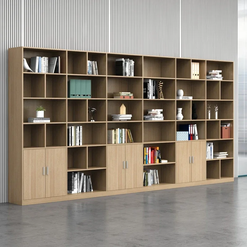Display Cabinet Office Bookcase Locker Organizer Drawer Type Storage Furniture Modern Luxury Wooden Lattice Filing Cabinet Floor