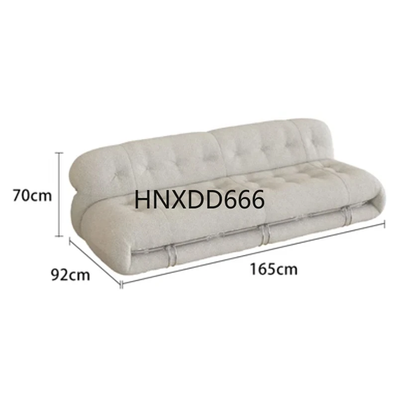

Medieval light luxury cream wabi sand wind steel tooth sofa