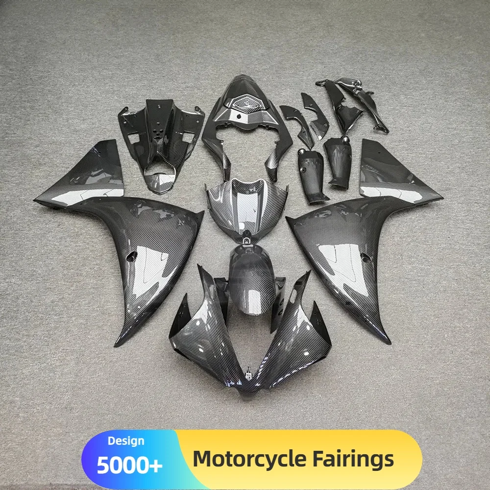 Carbon Paint Full Fairing Kit for Yamaha YZF-R1 2012-2014, Lightweight Alternative Bodywork Parts Weave Pattern Design