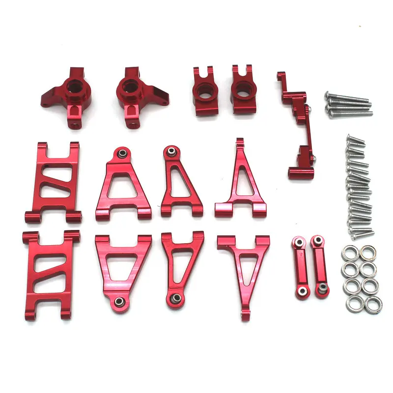 MJX 1/14 14301 14302 14303 RC Auto Metall Lenkung Tasse Oberen Unteren Schwinge Set Shock Tower Halterung Körper Post Upgrade Teile – Detail 2