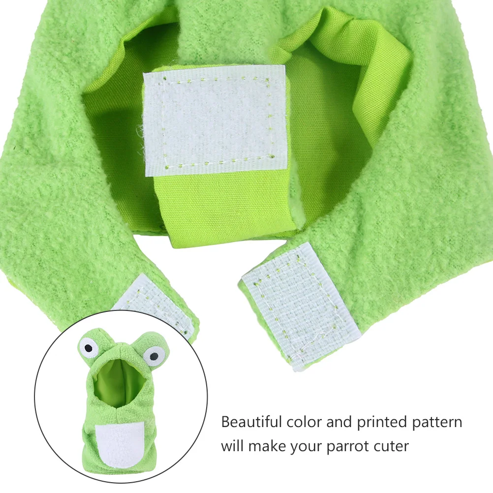 

Frog shaped Parrot Clothes Cute Bird Costume Adjustable Straps for Pet Parakeet Lightweight Halloween Party Supplies Easy Clean