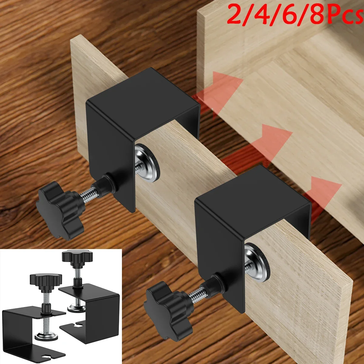 2-6 Stück Holz bearbeitung Jig Schrank Werkzeug Stahl Schublade Front Installation klemmen Schublade Panel Clip Handwerkzeug Wohn möbel Zubehör