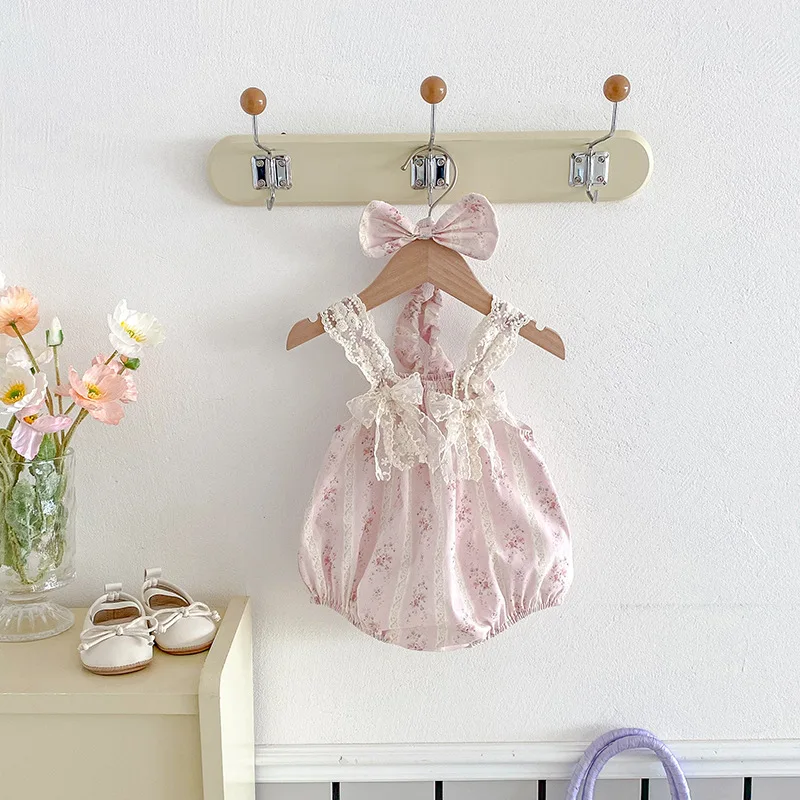 ZOETOPKID 2026 Neue Sommerkleidung für Babys, 0-24 Monate, Prinzessinnen-Bodys, Ärmellose Baumwoll-Druckkleider für Mädchen, Partykleid – Detail 7