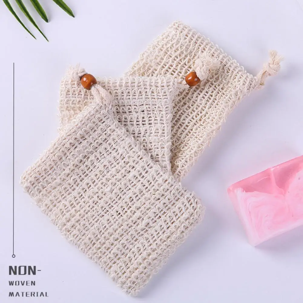 Exfoliating Pouch Soap Saver Bag Reusable Exfoliating Soap Saver Bag Super Soft Mesh Pouch for Gentle Skin Foaming Drying