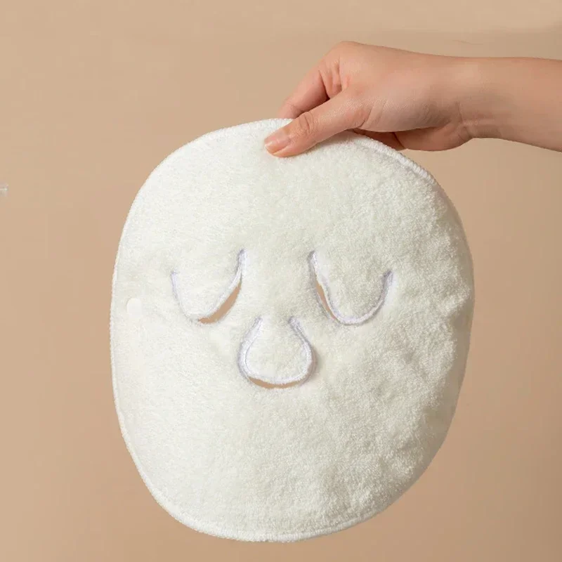 أقنعة مناشف الوجه المضغوطة الساخنة والباردة القابلة لإعادة الاستخدام - جهاز بخار الوجه المرطب للعناية بالبشرة الساخنة والباردة، ناعمة ولطيفة