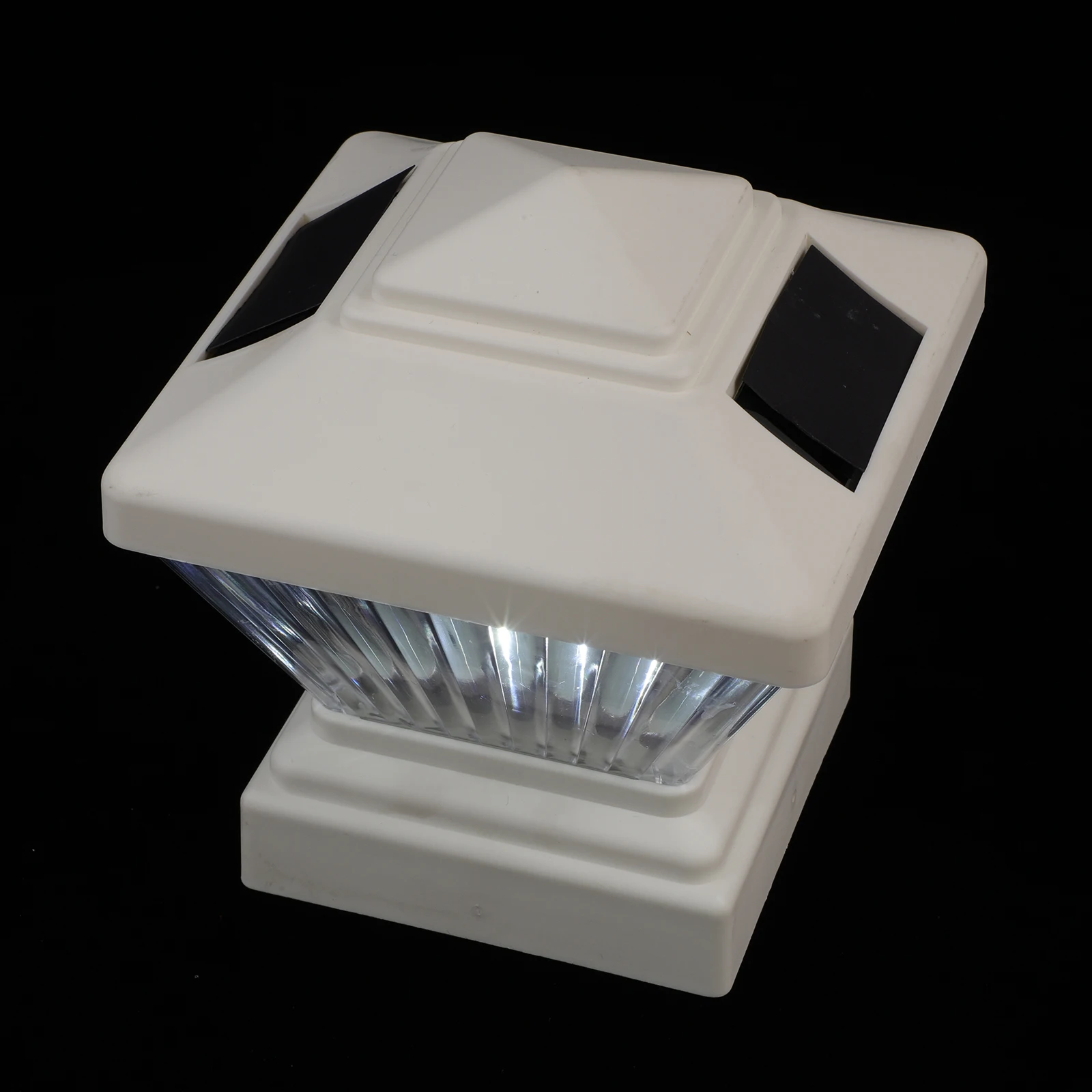 

2Pcs Solar Cap Lamp Waterproof Outdoor LED Pillar Light Garden Fence Post Lighting Plastic Solar Powered Lamp Decor