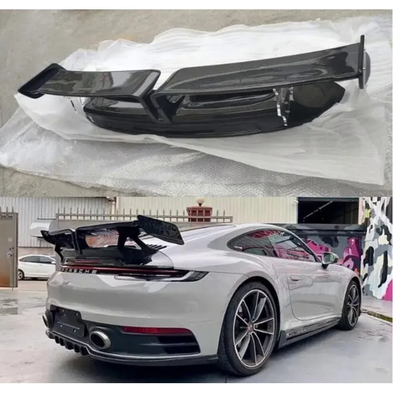 

THT Real Forged Carbon Fiber / FRP Car Rear Wing Trunk Lip Spoiler For Porsche Carrera 911 992 2020 2021 2022 2023