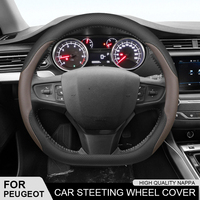 For Peugeot 106 107 108 206 207 208 301 307 308 406 407 408 508 607 2008 3008 4008 5008 GT RCZ Rifter Car Steering Wheel Cover