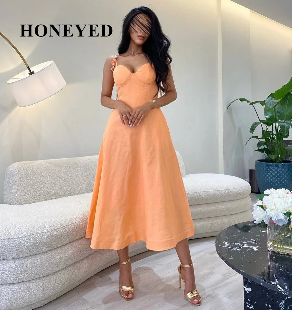 Honeyed Beach Short  Dress Soft Satin Spaghetti Strap A Line Bridal Wedding gown trouwjurk Vestidos de Nova wedding party dress