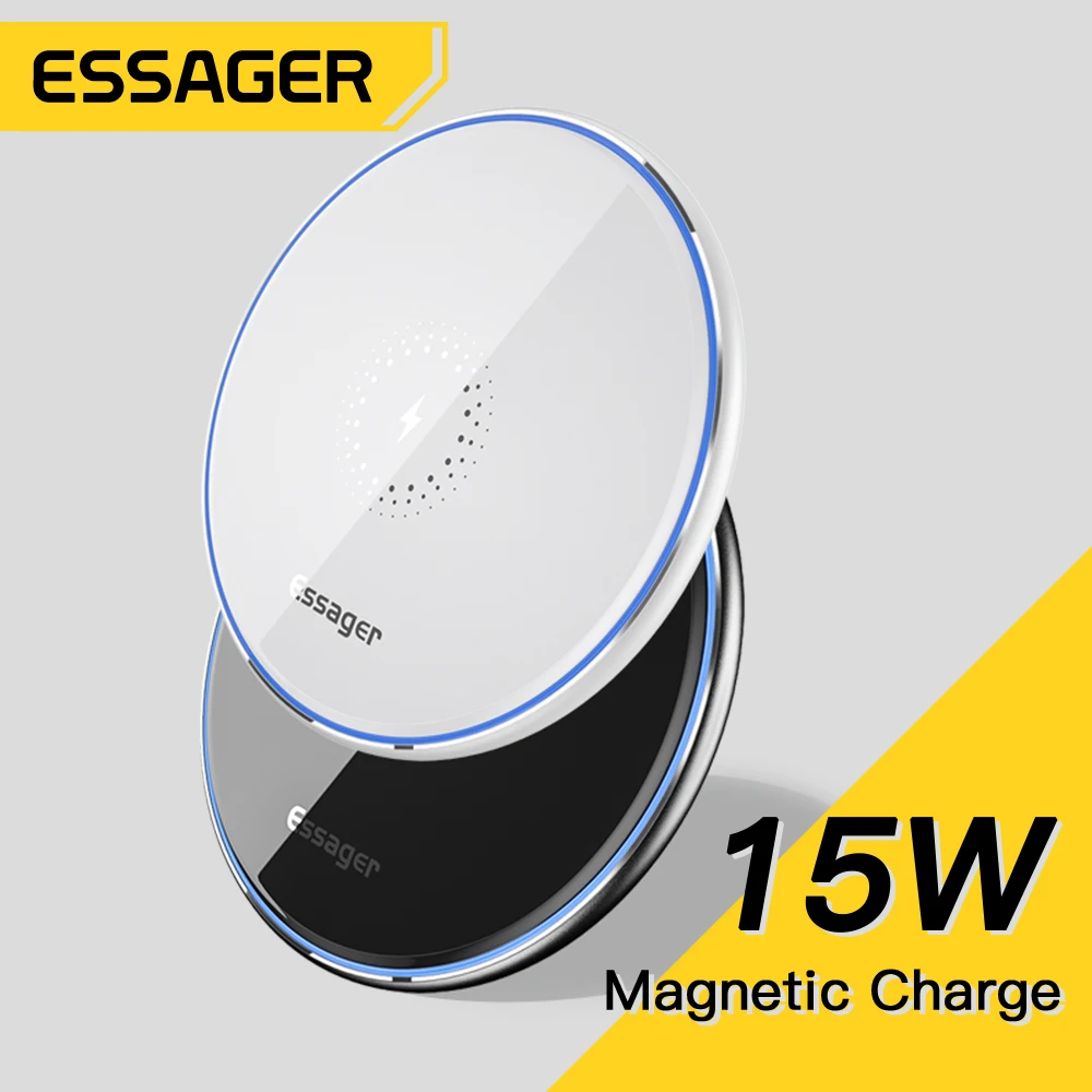 Essager Magnetic Charger 15W Qi Wireless Charger For iPhone 14 Pro Max 12 11 XS Induction Fast Wireless Charging Pad For Samsung