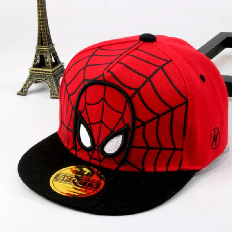 Anime Cartoon Spiderman Hats for Kids Toddler Baby Baseball Cap Spring Summer Children\'s Snapback Hip Hop Adjustable Caps