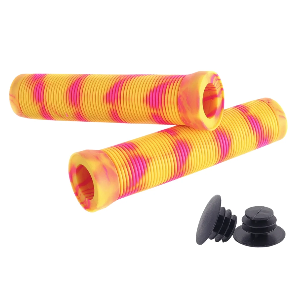 A71P 1 زوج دراجة المقود غطاء القبضات عدم الانزلاق المطاط المقود غطاء ل 22.2 مللي متر المقود سكوتر كروزر الطريق الحضرية ، E #2